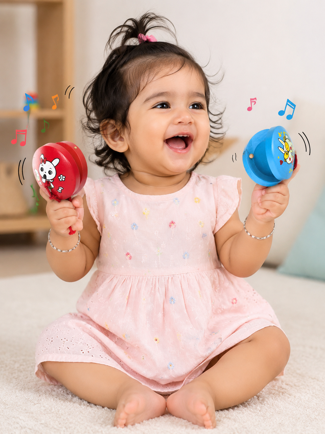 Wooden Musical Clappers for Kids ( Piar-1) | Mother Touch Toys