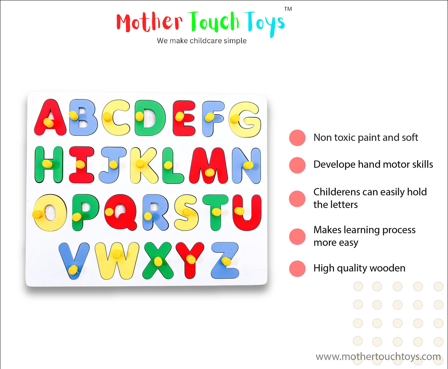 Montessori Capital Letter Learning Board Mothe rtouch toys