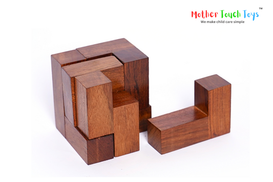 Wooden Square block Puzzle made from safe wood, smooth polish and non toxic colors which makes it safe for kids