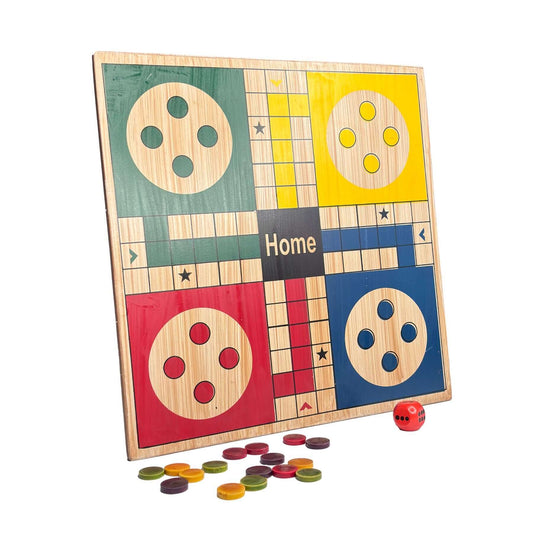 Wooden Ludo and Snakes and Ladders Board Game