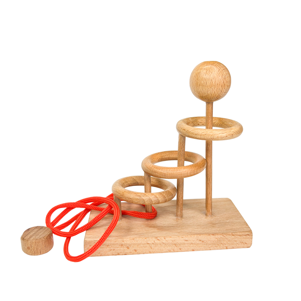 String Puzzle 3 – Eco-Friendly Wooden Brain Teaser for Kids ...