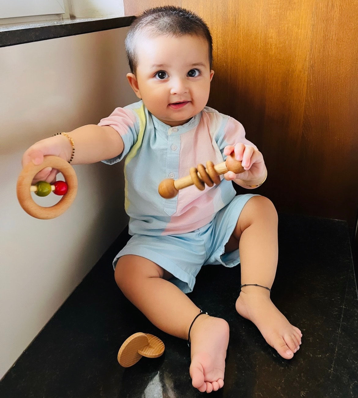 Mother Touch Toys - Wooden Interlocking Discs: Teething & Play (Age 3 ...