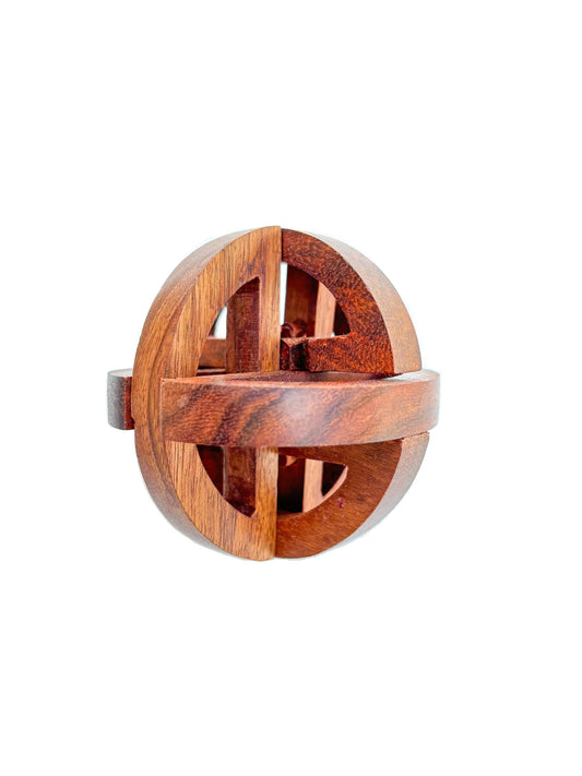 Mother Touch Wooden Rolling Ball Puzzle Toy – 3D Brain Teaser Wooden Toy for Kids & Adults.