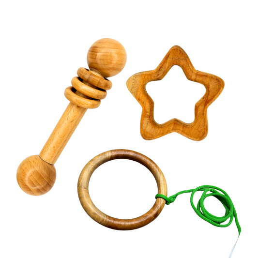 neem wooden baby teethers mother Touch Toys