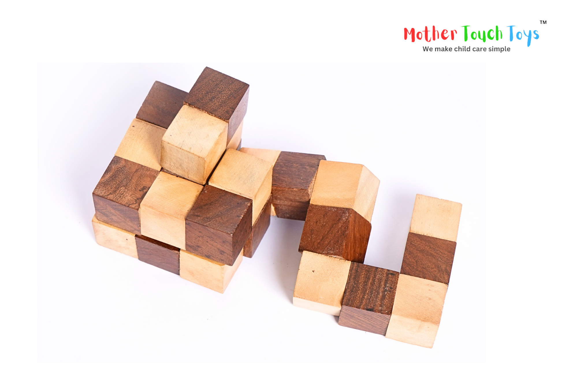 wooden brain teaser mother touch toys