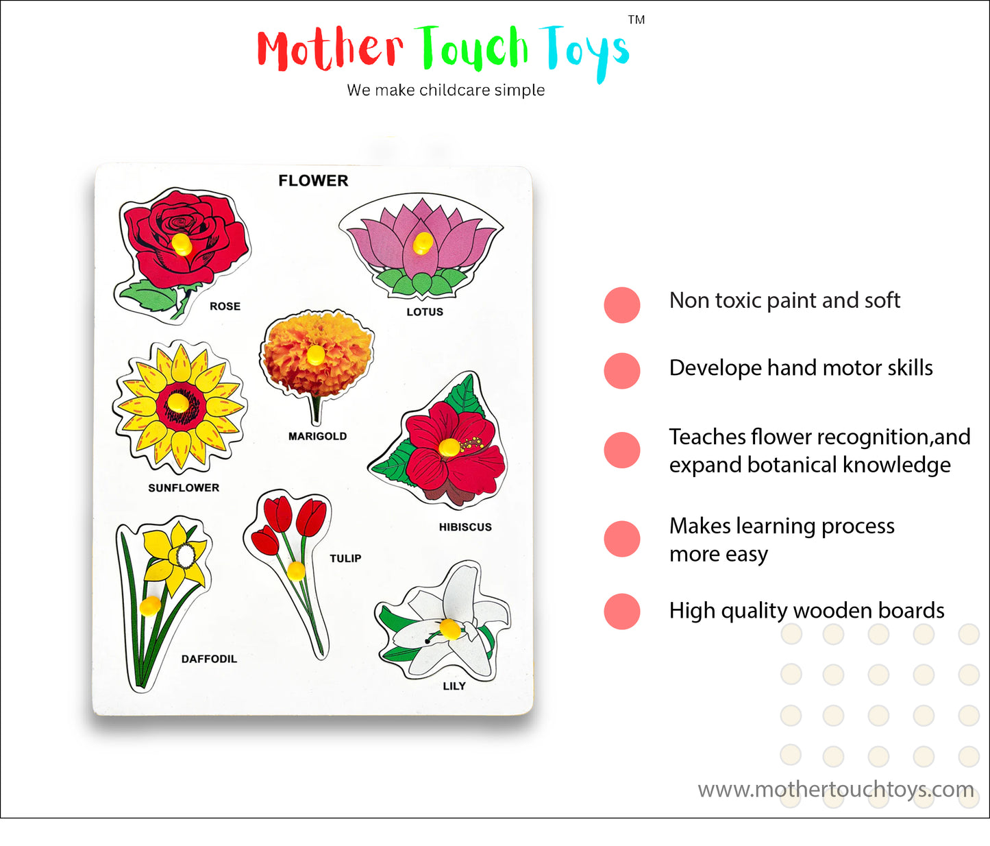 wooden flower_board for preschool children
