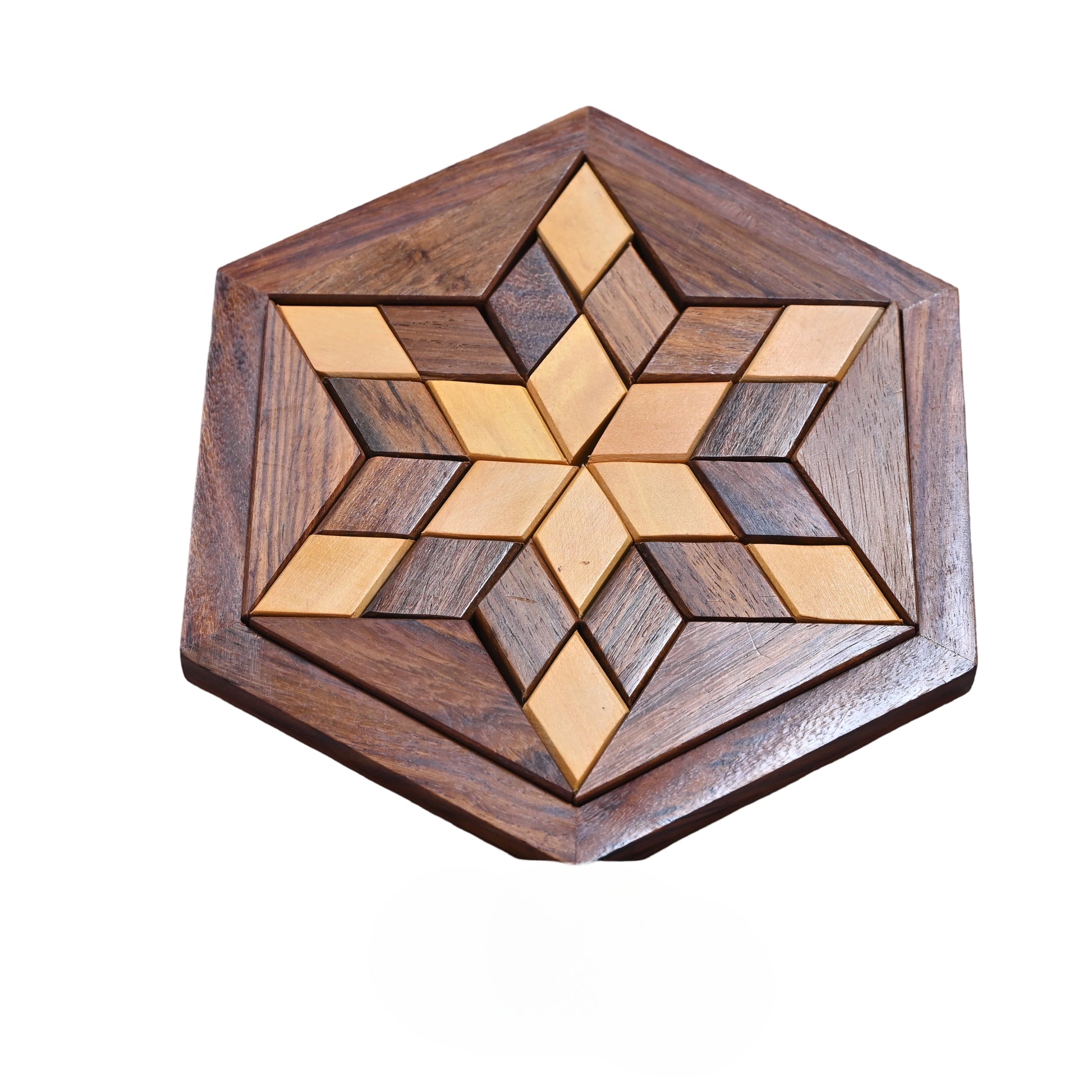 wooden hexagonal puzzle 